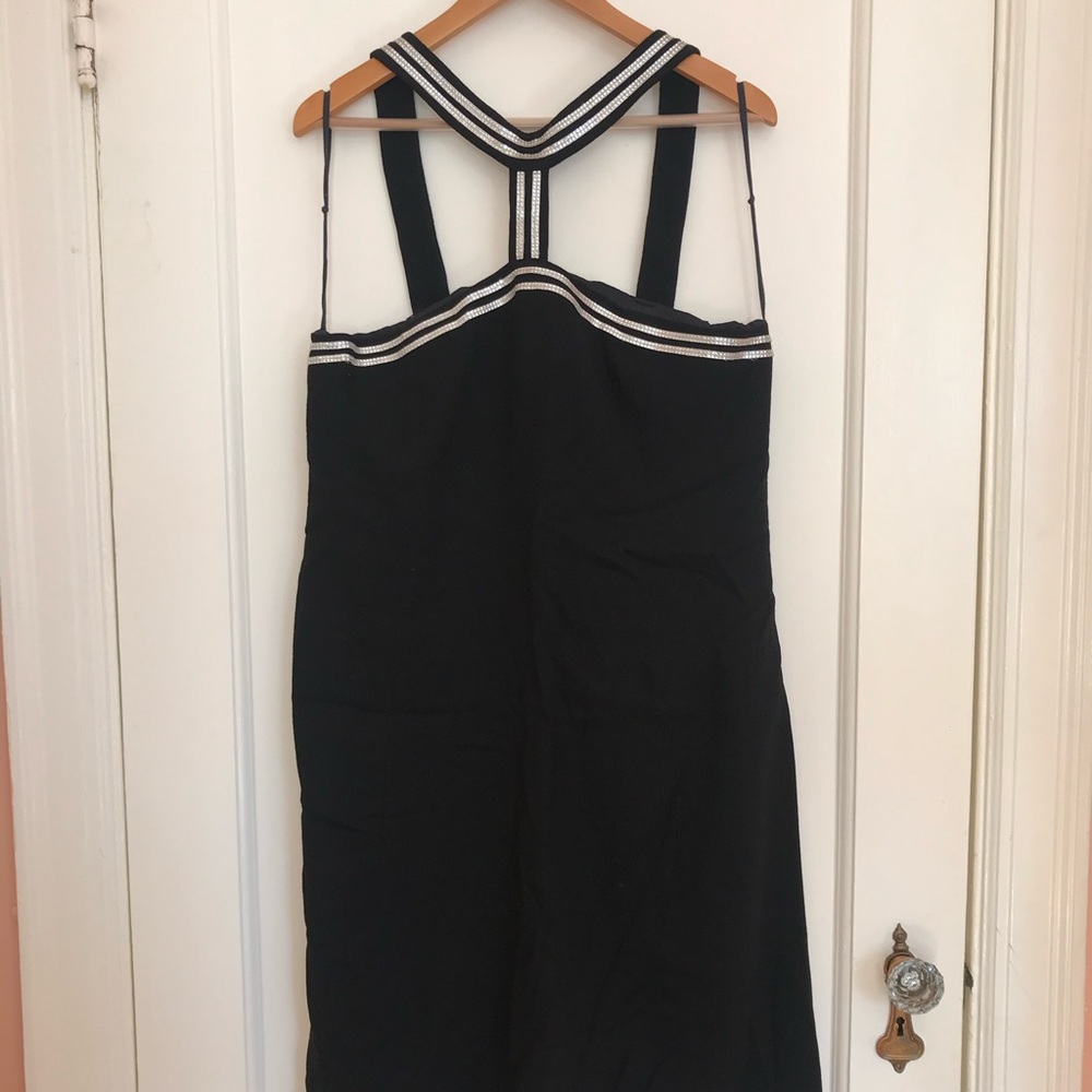 womens bedazzled black dress